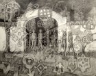 Эскиз к картине «Гульба». Бумага, графитный карандаш. 16,5х23см, 1999г.с.