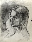 Kiparisova Sofia. A portrait sketch. Paper, graphitic pencil. 30x21, 1995.