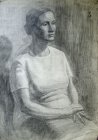 Портрет женщины. Бумага, графитный карандаш. 61х43см, 1995г.с.