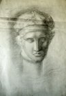 Рисунок античной гипсовой головы. 70х48 см, бумага, графитный карандаш. 1993 г.с.
