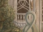 Detail of the mural \" Elven city.\" 1st wall . 