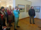 In the center - a photographer Andrew Pavlushin. The opening of the jubilee exhibition dedicated to the 75th anniversary of the Ryazan branch of the Union of Artists of Russia.