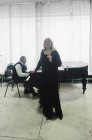 Musical presentation by Marina Ovodkova. The opening of the Jubilee Regional Art Exhibition \"Autumn - 2015\", dedicated to the 75th anniversary of the Ryazan branch of the Union of Artists of Russia. 