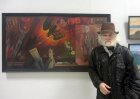 Artist Valentin Chavkin his painting. The opening of the Jubilee Regional Art Exhibition \"Autumn - 2015\", dedicated to the 75th anniversary of the Ryazan branch of the Union of Artists of Russia. 