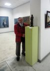 Honorary Citizen of the city of Ryazan, Honored Artist of Russia, sculptor - Boris Gorbunov at their work. The opening of the Jubilee Regional Art Exhibition \"Autumn - 2015\", 