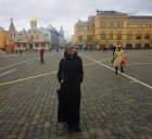 Ruslana Andriyanova-gallery owner, designer, collector. Moscow, Red square, October 19, 2015.
