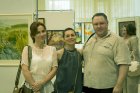 From right to left: artists – Alexey Akindinov, Ksenia Fokina and the pictorialist Maria Ivanova. Opening of the Author of a Photo of \"Sssweta\" art project \"Ryazan I Love You!\".