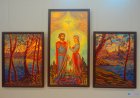 Andrey Podgorny\'s triptych \"Bell vesper\". Opening of the art project \"Ryazan I Love You!\" Ryazan state regional puppet theater, on August 31, 2016. The action is dated for \"City Day\".