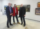 Artists, at the left - to the right: Valery Potapov, Oleg Potapov, Victor Korsakov. Opening of the reporting Regional art exhibition \"Spring of 2016\". April 1, 2016. Showroom of the Union of artists of Russia, Ryazan.