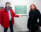 At the left – the artist – Oleg Potapov. Opening of the reporting Regional art exhibition \"Spring of 2016\". April 1, 2016. Showroom of the Union of artists of Russia, Ryazan.