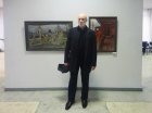 The honored artist of Russia – Victor Korsakov at the pictures. Opening of the reporting Regional art exhibition \"Spring of 2016\". April 1, 2016. Showroom of the Union of artists of Russia, Ryazan.