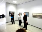 At the opening of the exhibition \"Spring 2012\". Artist - Vasily Nikolaev, Art critic - Irina Denisova, and Chairman of the Ryazan branch of the Union of Artists of Russia - Alexey S. Anisimov.