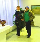 Elena and artist Vitaly Petrushov