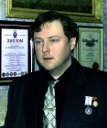 Alexey Akindinov with a medal «Talent And Calling» and a silver medal «Russian Gallery ХХ1 century». January 2010.