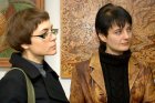 At left - to right: artist Xenia Fokina, artist and photo-artist Sofia Kiparisova.