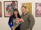 With the artist - Anna Filimonova. At opening of her personal exhibition. 2009.
