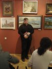 Alexey at an exhibition – Victor Popkov\'s competition in the Moscow House of Cinema. On November, 19th 2008.