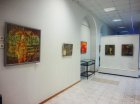 Exposition of pictures. Opening of a personal exhibition of Alexey Akindinov \"Patterns\". Showroom \"Historical and Art Museum\". September 23, 2016. Russia, Lukhovitsy, Moscow region. Elena Shekhovtseva\'s photo. 