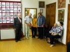 Opening of an exhibition of Alexey Akindinov \"My small Homeland\". From left to right: the director of Zakharovsky museum of local lore is Anatoly A. Mirionkov, the deputy. Heads of the district administration on social problems – 