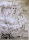 Картон к картине «Портрет Артемия». Бумага, графитный карандаш. 2010г.с.