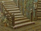 Фрагмент картины «Вечер.» Орнаментальная кованая лестница. 