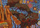 Трубящий ангел, крона дерева, утренние звёзды. Фрагмент картины «Шене Рязанского кремля».