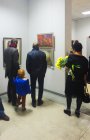 At Alexey Akindinov\'s pictures. Opening of the anniversary Regional art exhibition \"Fall — 2015\" devoted to the 75 anniversary of the Ryazan organization of the Union of artists of Russia. 