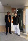 Антонов Михаил Валерьевич (директор галереи Арт-салона «Палитра») и Алексей, у входа в галерею Арт-салона «Палитра». Сентябрь 2009.
