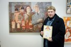 Alexey Akindinov at the Anniversary exhibition «70 years to the Ryazan branch of the Union of artists of Russia», at the picture «Yesenin and Ajsedora», with the Certificate of honor for the big personal contribution to development of the fine arts o