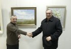 At left - to right: artists: Anatoly V. Stepanov and Nikolay P. Rosljakov.