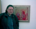 At the international assembly Art–Week (near Alexey\'s picture). 2007. Moscow.
