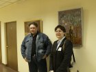 Alexey and the editor-in-chief of the journal «Russian Gallery ХХ1 century» – Svetlana Nadukta.