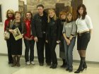 With girls from the Institute of Culture at the exhibition «The Autumn 2008».
