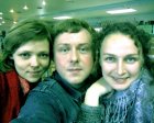 	 On November, 12th 2010. In Moscow at the All-Russia youth exhibition in Central House of Artist. At restaurant. At left - to right (artists): Alla Malinovskaya, Alexey Akindinov and Natalia Nepovinnyh.
